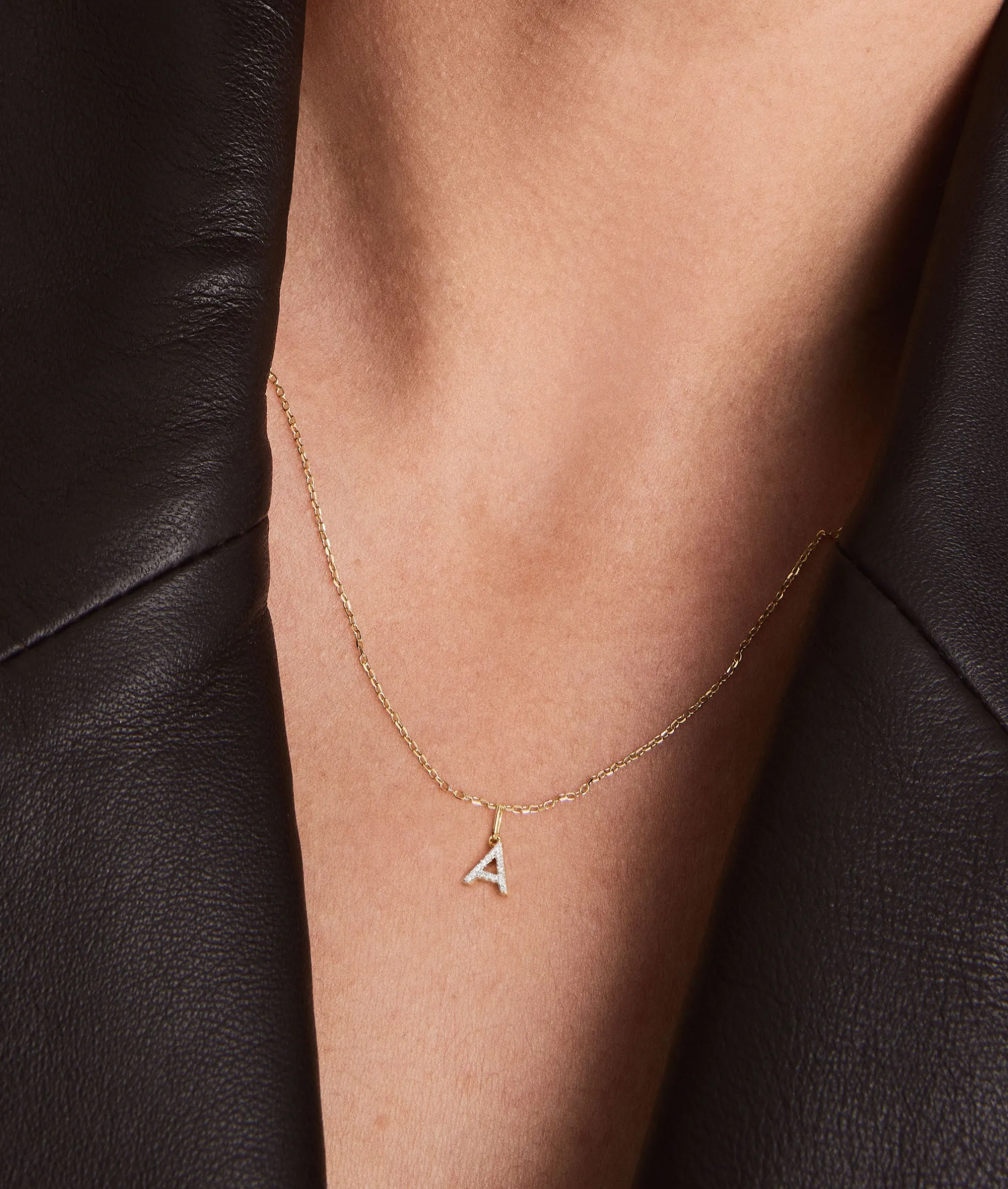 Halsketten | Mejuri Diamond Letter Necklace Bundle 14kYellowGold,NaturalDiamond